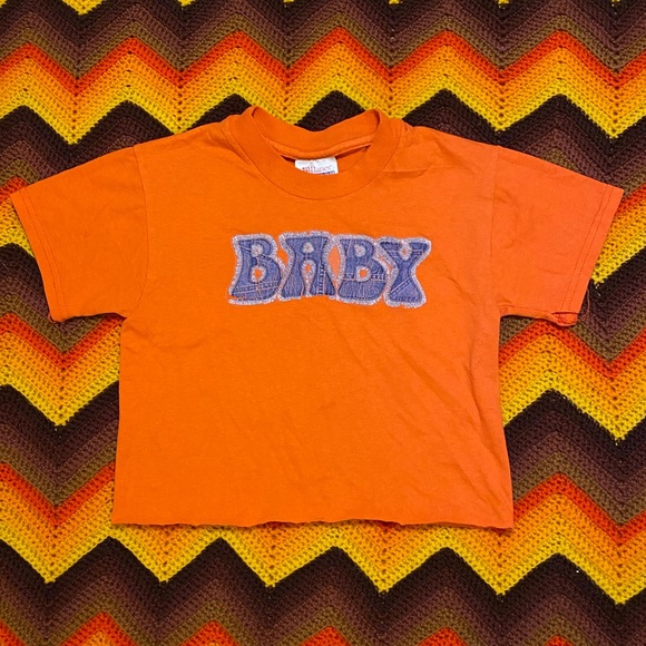 Rare 70s Baby Tee Crop Top - Picture 2 of 5